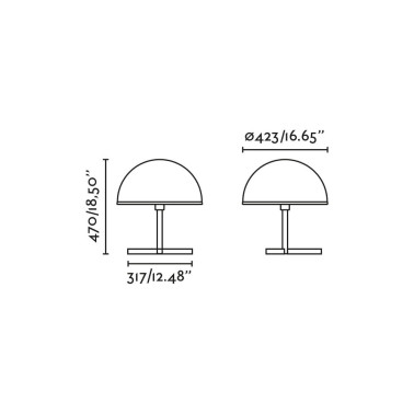 FARO DOME M Sobremesa Negro Dimable