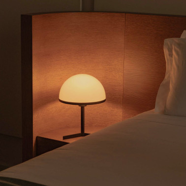 FARO DOME S Lámpara Sobremesa Negra