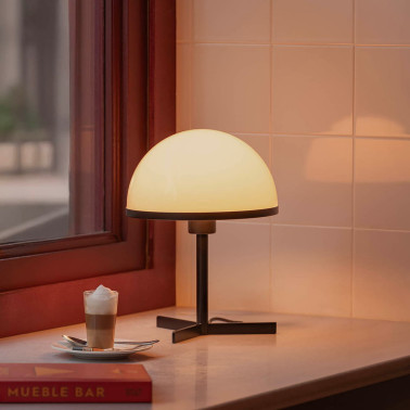 FARO DOME S Lámpara Sobremesa Negra