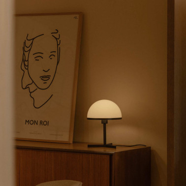 FARO DOME S Lámpara Sobremesa Negra