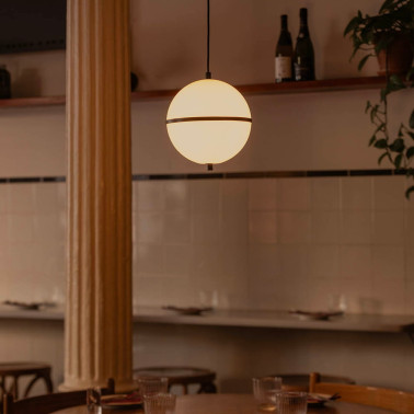 FARO DOME S Lámpara Colgante Negra