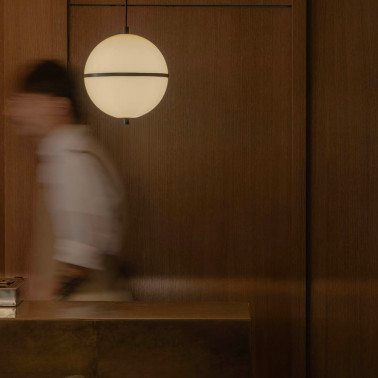 FARO DOME S Lámpara Colgante Negra