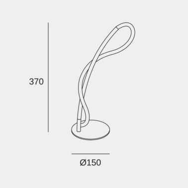 FORLIGHT TRESS Lámpara Sobremesa Negro 4000K