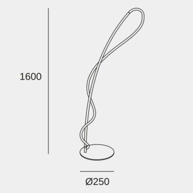 FORLIGHT TRESS Pie de Salón Negro 4000K