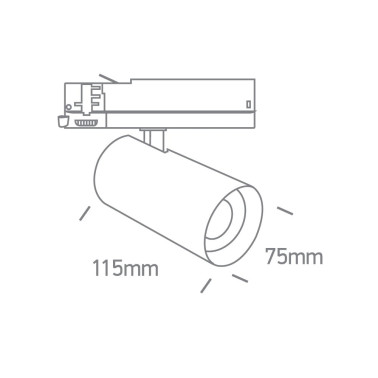 ONE LIGHT Proyector de Carril CCT Multi-Potencia Negro