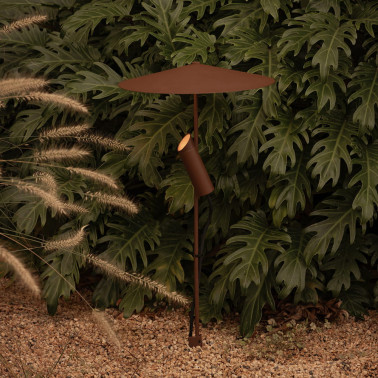 FARO CLAP 630 Estaca Marrón Óxido con Pantalla 3000K 24V