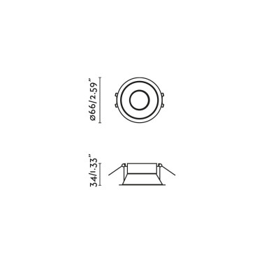 FARO FLAC Empotrable Negro IP65 MR11 GU10