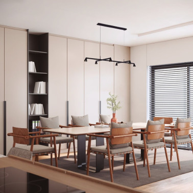 MANTRA ÁFRICA Led Colgante Negro 6L