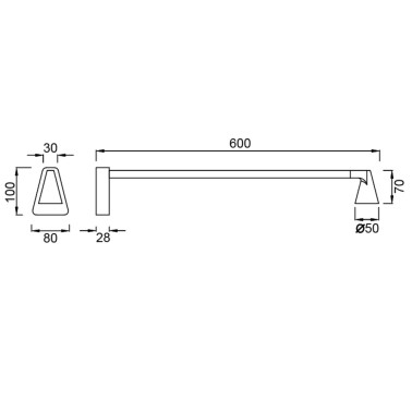 MANTRA ÁFRICA 600 Led Aplique Negro