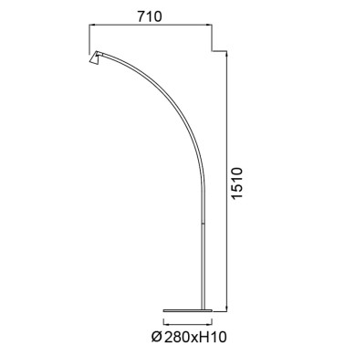 MANTRA ÁFRICA 1510 Led Pie Negro