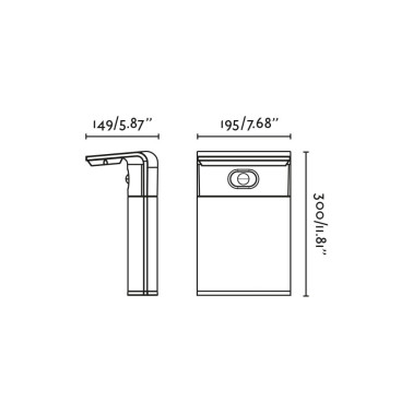 FARO LUMA 300 Baliza Gris Oscuro Híbrido con Sensor