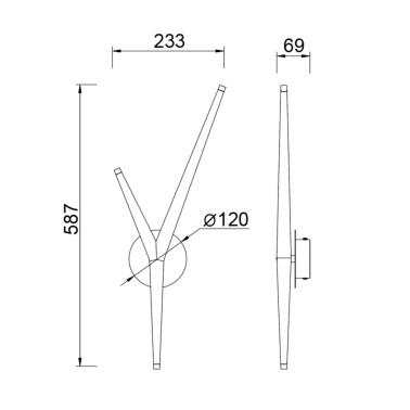 MANTRA ARRECIFE Aplique LED Negro