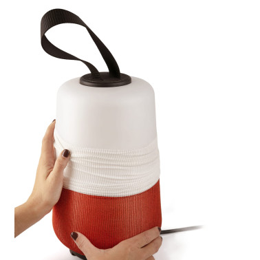 FARO MUNA Lámpara Portátil Blanco-Naranja