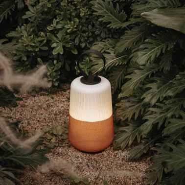 FARO MUNA Lámpara Portátil Blanco-Naranja