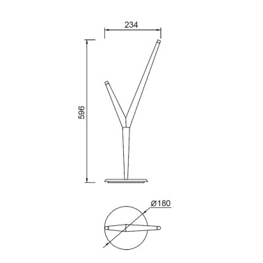 MANTRA ARRECIFE Sobremesa LED Negro
