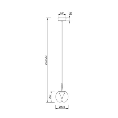 MANTRA ANDROMEDA Led Colgante Cristal Transparente