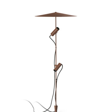 FARO CLAP 1030 Estaca Marrón Óxido con Pantalla 24V 3000K