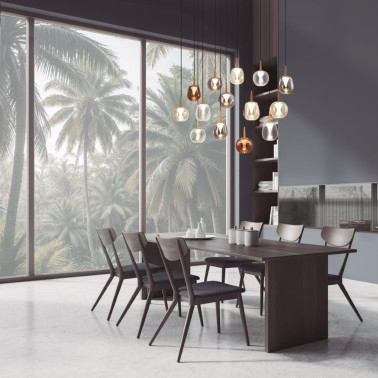 MANTRA ANDROMEDA Led Colgante Cristal Cobre