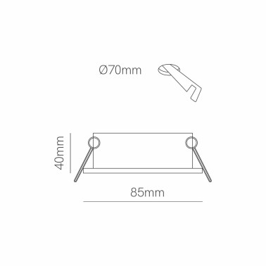 BENEITO FAURE ROK Empotrable G5.3 IP65 Plata Cepillada