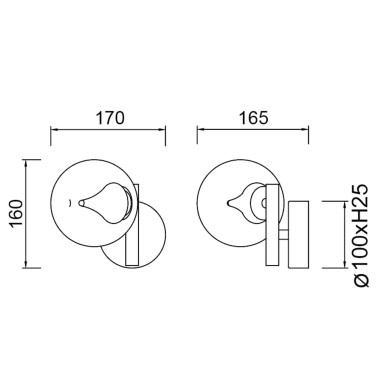 MANTRA ANDROMEDA Led Aplique Cristal Transparente