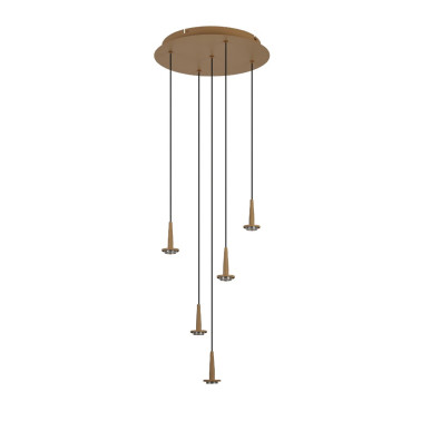 MANTRA ANDROMEDA Led Colgante Oro Sin Tulipa 5L