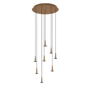 MANTRA ANDROMEDA Led Colgante Oro Sin Tulipa 8L