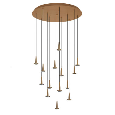 MANTRA ANDROMEDA Led Colgante Oro Sin Tulipa 14L