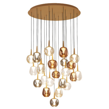 MANTRA ANDROMEDA Led Colgante Oro Sin Tulipa 24L