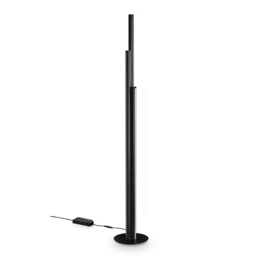 IDEAL LUX DORICA PT3 Lámpara de Pie Negro Cepillado