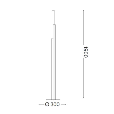 IDEAL LUX DORICA PT3 Lámpara de Pie Latón Cepillado