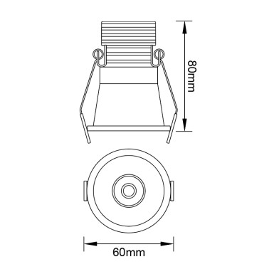 MANTRA CANE Empotrable Blanco 7W 3000K