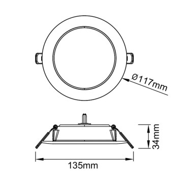 MANTRA EILAT Empotrable Blanco 6W CCT
