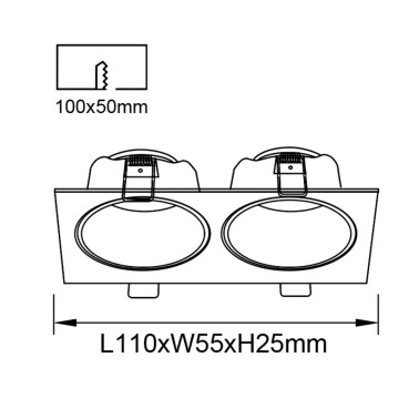 MANTRA ANTILLA Empotrable Blanco 2L