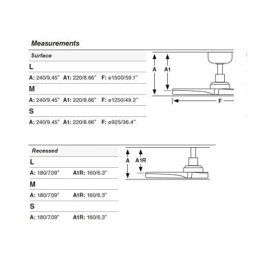 FARO KLIM S EMPOTRADO Ventilador Negro-Nogal FSC