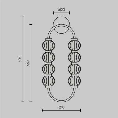 MAYTONI AMULET 606 Aplique de Pared Dorado