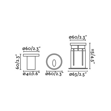 FARO DANG Empotrable Inox. 3W 3000K 24V