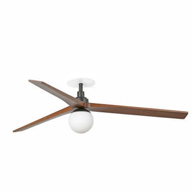 FARO KLIM L EMPOTRADO E27 Ventilador Negro-Nogal FSC