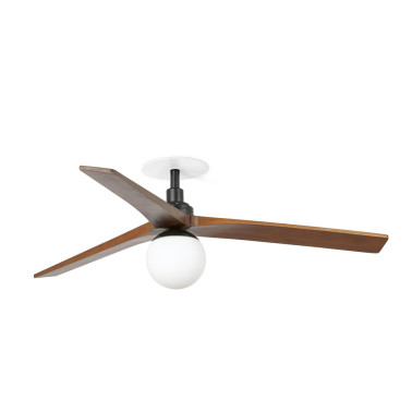 FARO KLIM M EMPOTRADO E27 Ventilador Negro-Nogal FSC