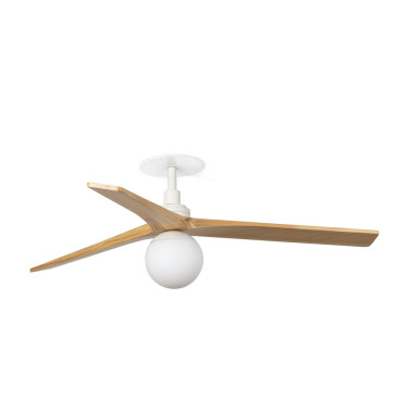 FARO KLIM M EMPOTRADO E27 Ventilador Blanco-Pino FSC