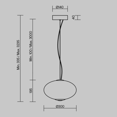 MAYTONI BRUMA Lámpara Colgante de Vidrio 12W