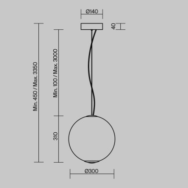 MAYTONI BRUMA Lámpara Colgante de Vidrio 15W