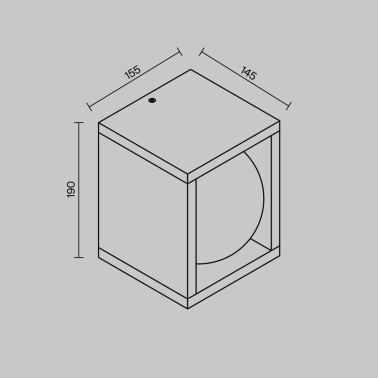 MAYTONI SLATE Aplique Grafito 10W IP65 3000K