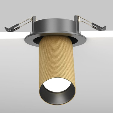 MAYTONI ARTISAN Foco Empotrado Negro-Oro Mate GU10