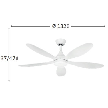FABRILAMP TOBARRA Ventilador Blanco