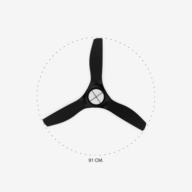 FARO JUST FAN XS DC LED Ventilador de techo negro Exposición