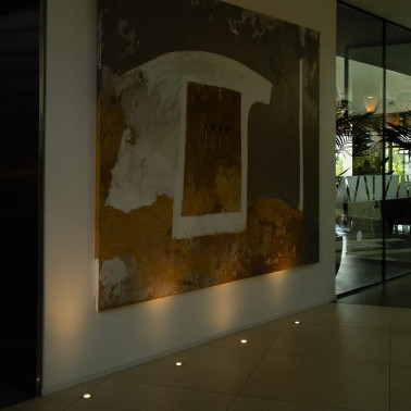 FARO GRUND 21 Empotrable Acero Inox. 1W 3000K 24V