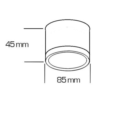 INCOLAMP Foco Superficie Negro