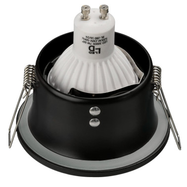 INCOLAMP Empotrable de Techo Negro IP65 Ø85