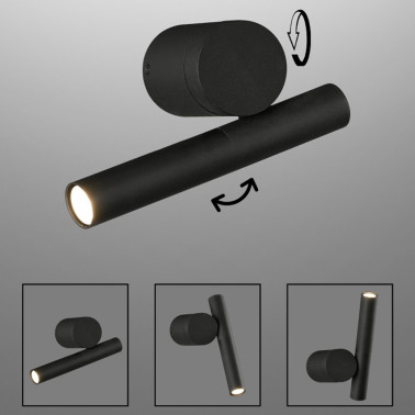 INCOLAMP Lector Orientable Negro G9