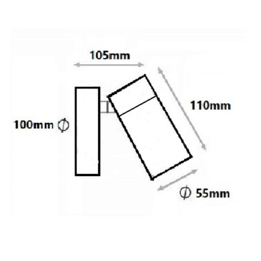 INCOLAMP Lector Orientable Blanco GU10